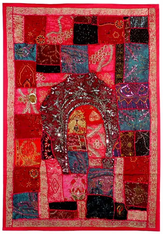 Patch Work Tapestry-Grey Sparkles