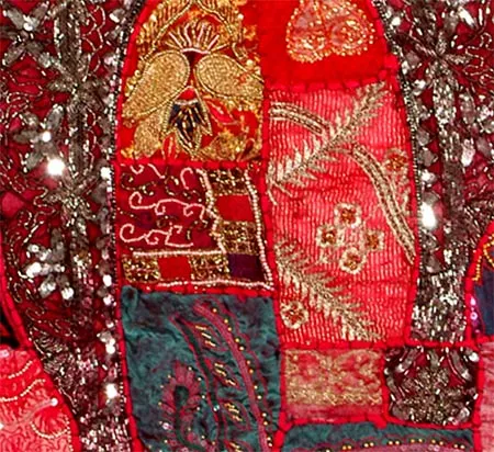 Patch Work Tapestry-Grey Sparkles