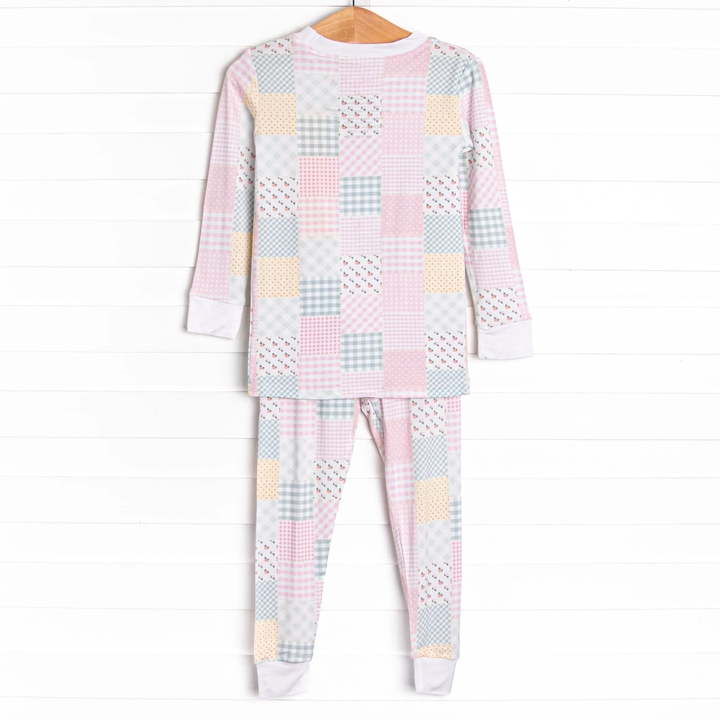 Patchwork PJ's Bamboo Pajama Set, Pink