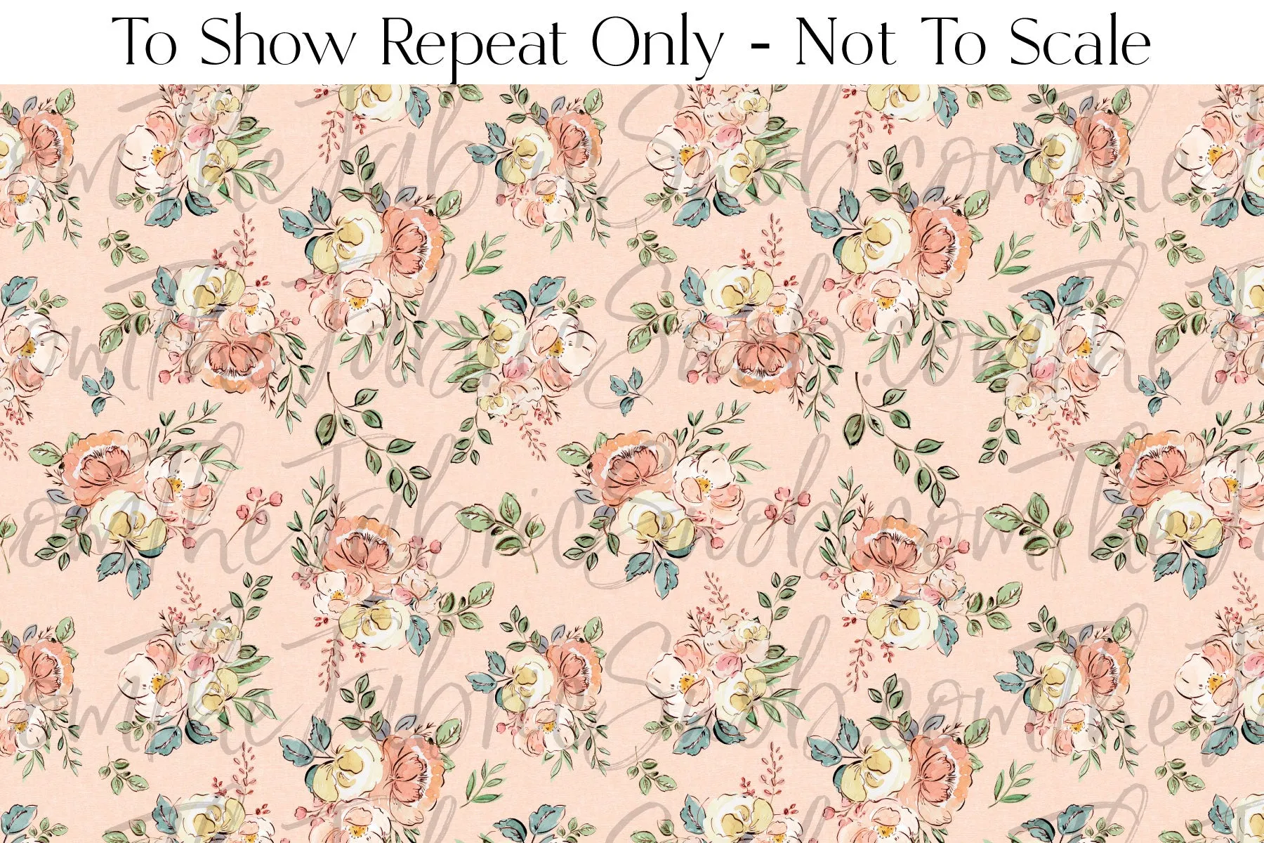 Peachy Blooms - Round 6-2021 - 1/2 metre
