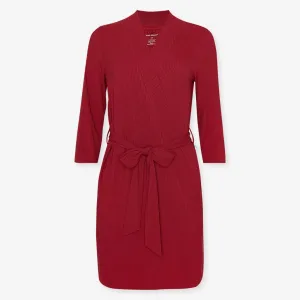 Posh Peanut Dark Red Ribbed Robe