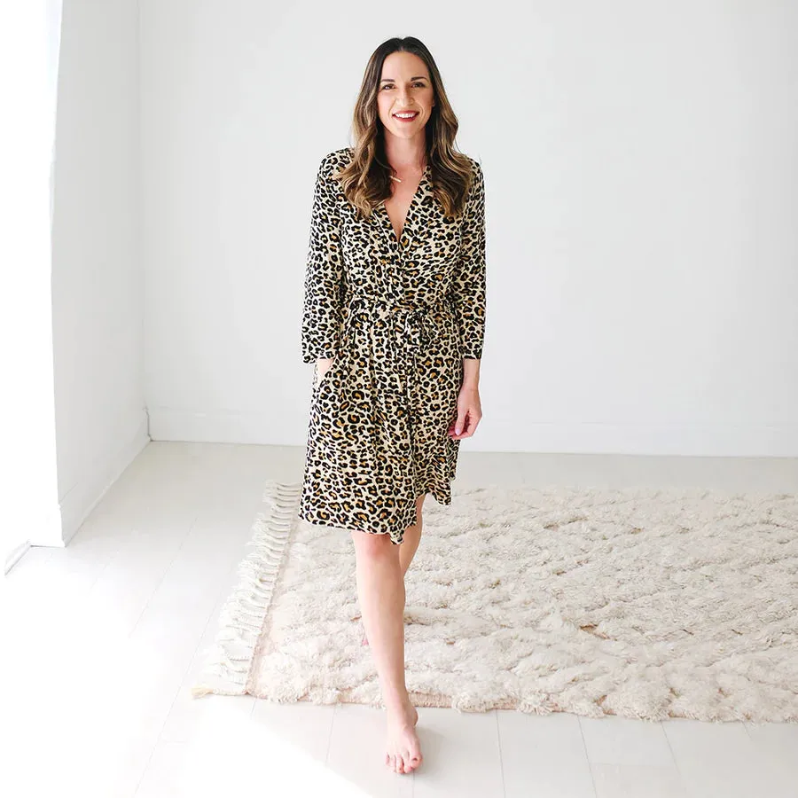 Posh Peanut Lana Leopard Robe