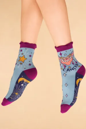 Powder Cancer Zodiac Ankle Socks