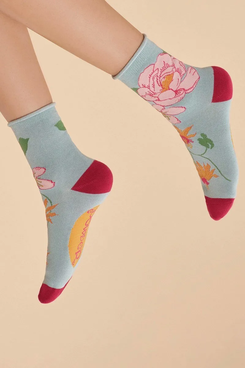 Powder Tropical Flora Socks Ice