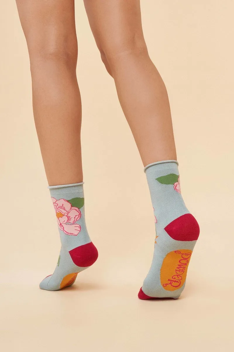 Powder Tropical Flora Socks Ice