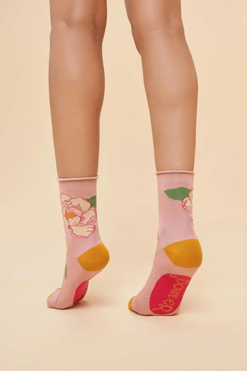Powder Tropical Flora Socks Petal