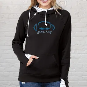 "Game Day" Women's Striped Double Hood Pullover