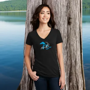 "Great Lakes Butterfly" Women's V-Neck