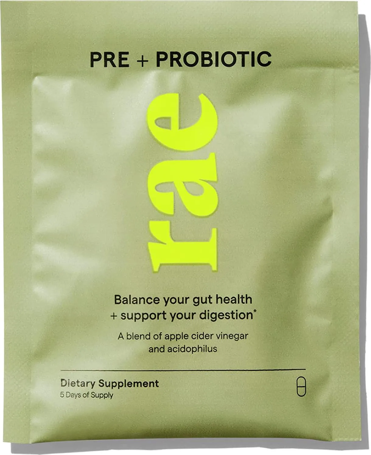 Rae Pre   Probiotic for Women Sachet - Women s Probiotic and Prebiotic Supplement for Gut Health with Apple Cider Vinegar and Lactobacillus Acidophilus - Shelf Stable, Vegan, Non GMO and Gluten Free