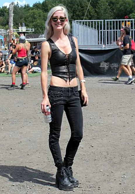 Rebel Leather Halter Top | Vest Style, Lace Up, Backless, DEERSKIN Leather Top   - SS1134-DR