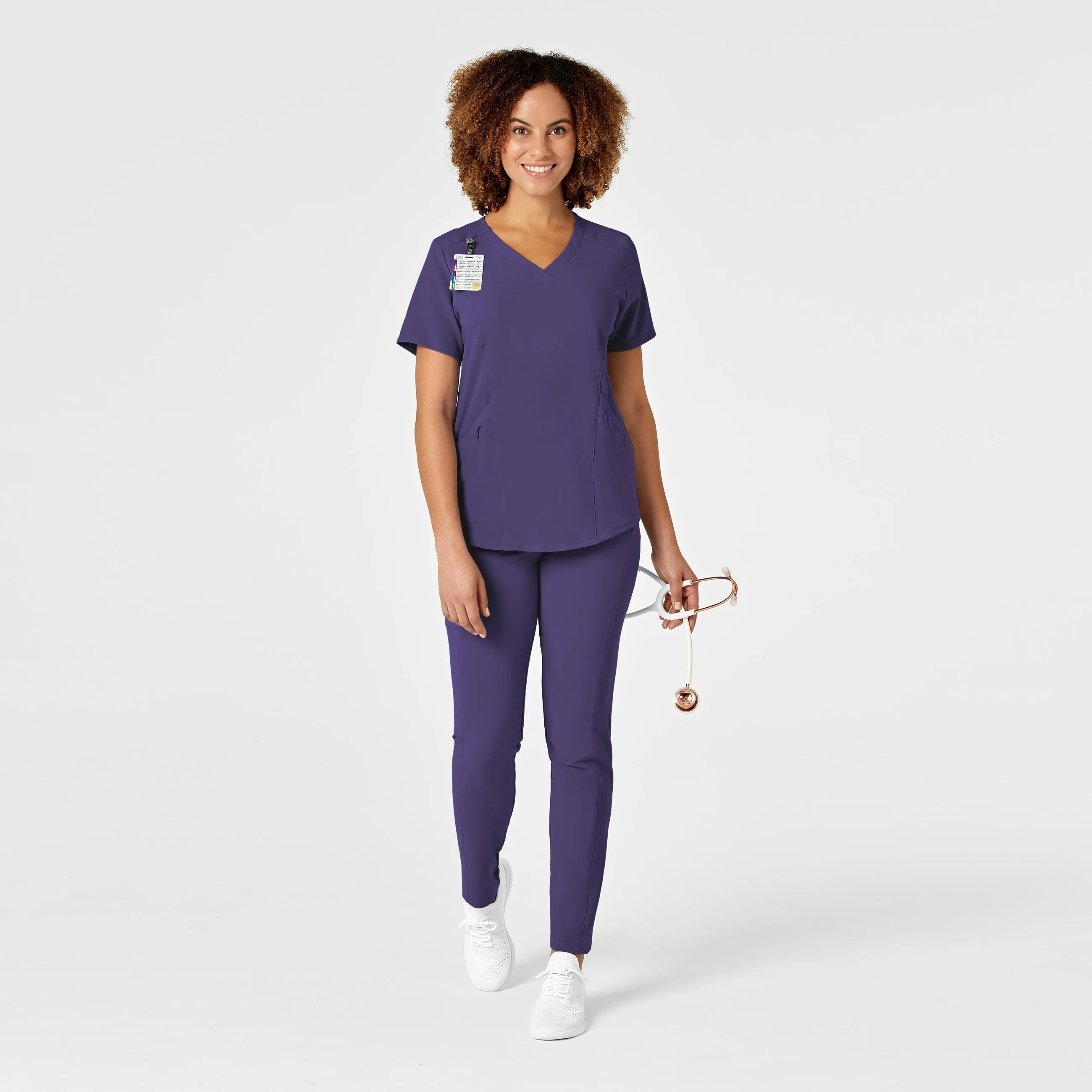RENEW 6134 V-Neck Scrub Top Grape