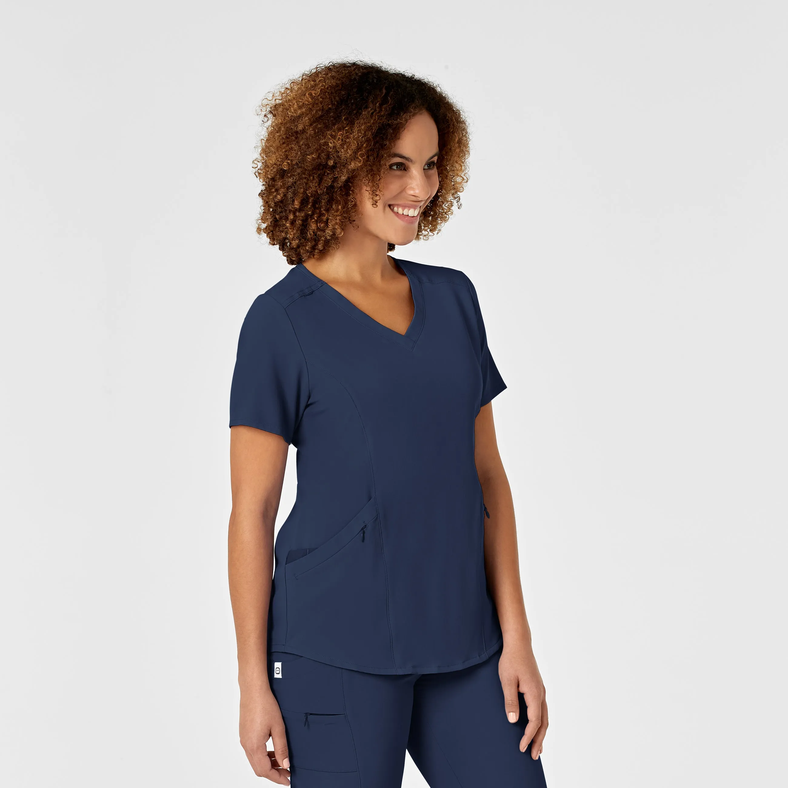 RENEW 6134 V-Neck Scrub Top Navy