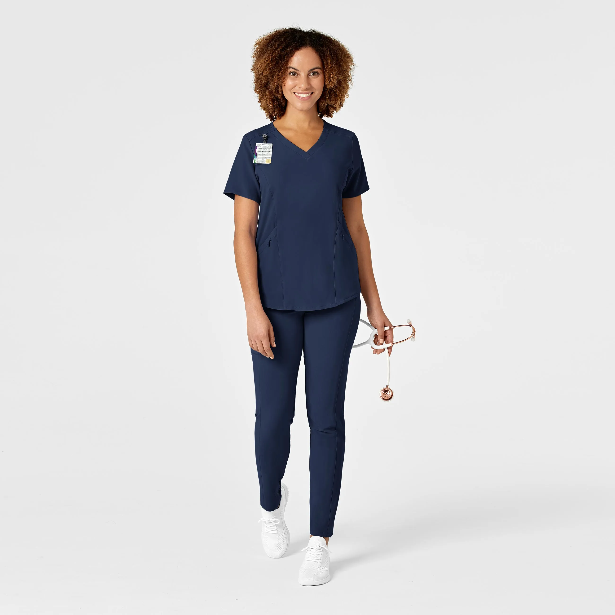 RENEW 6134 V-Neck Scrub Top Navy