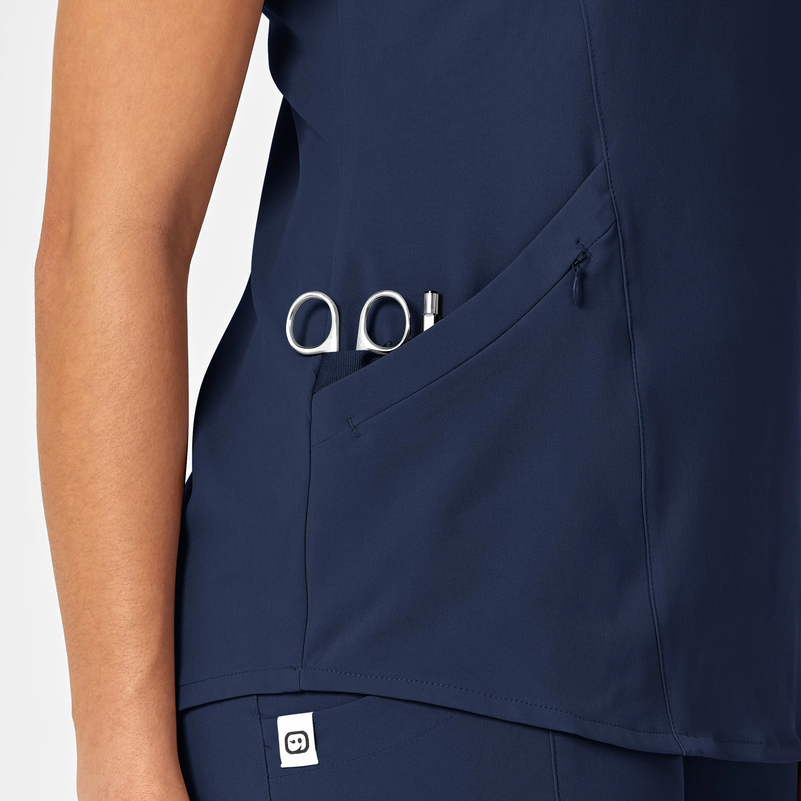 RENEW 6134 V-Neck Scrub Top Navy