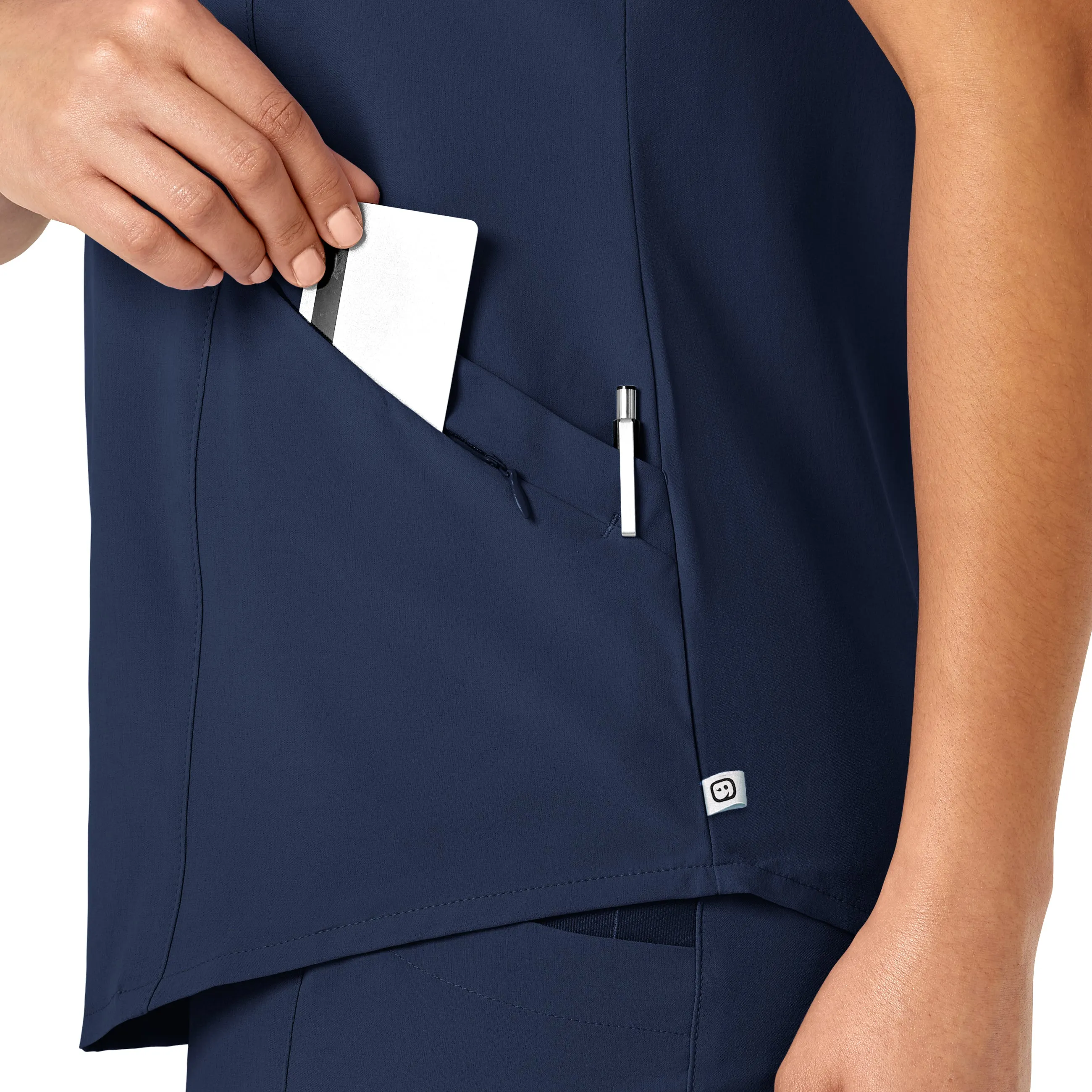 RENEW 6134 V-Neck Scrub Top Navy