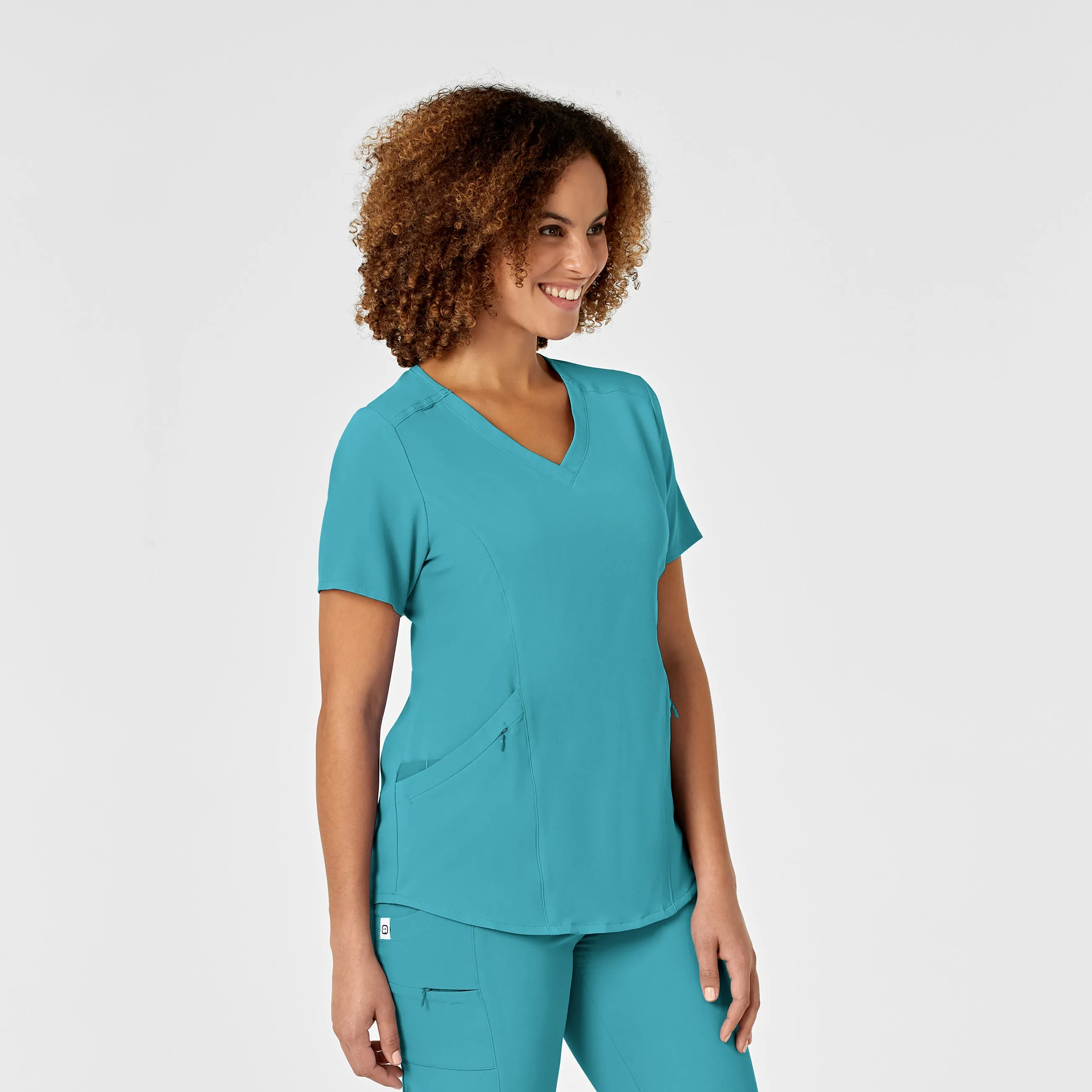 RENEW 6134 V-Neck Scrub Top Teal Blue