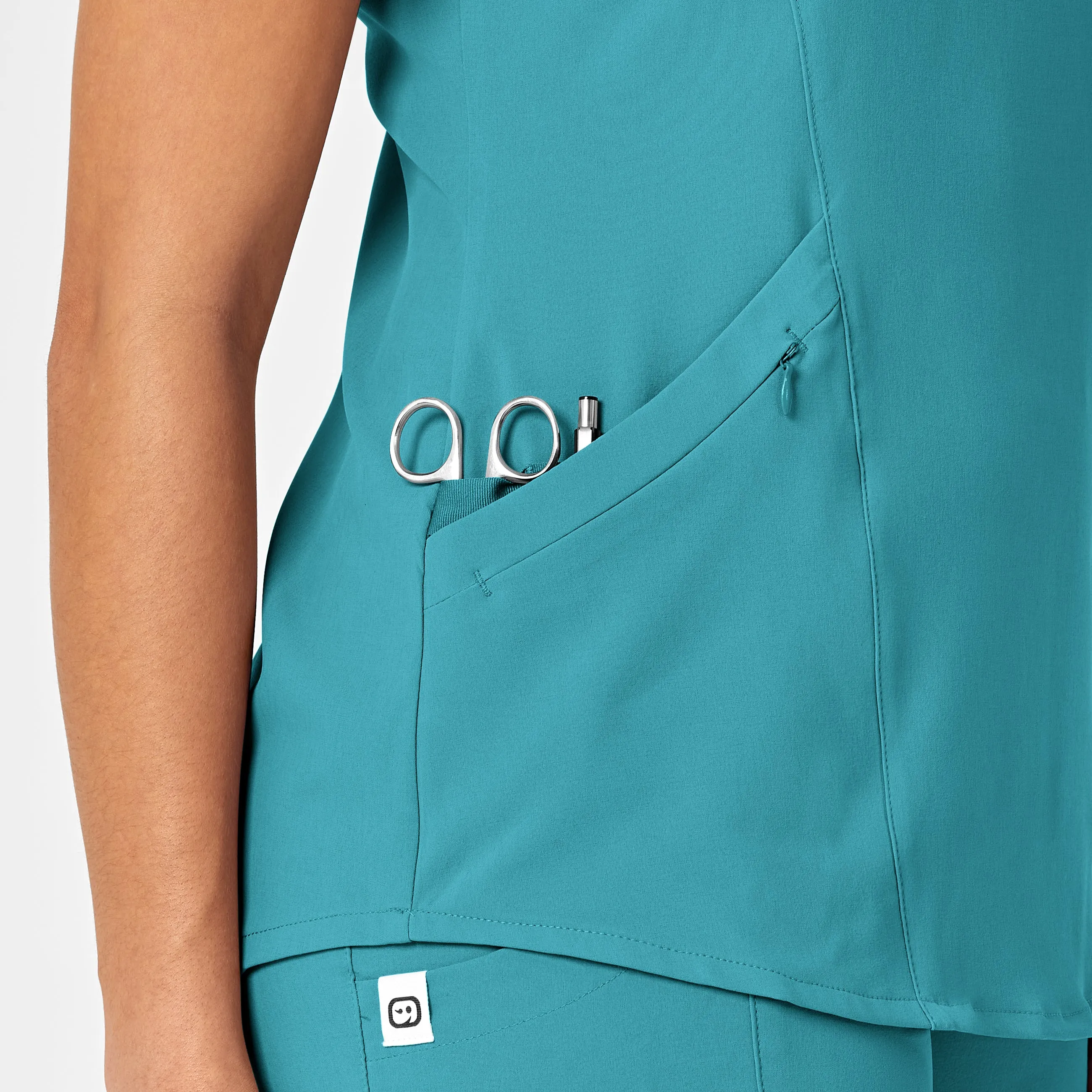 RENEW 6134 V-Neck Scrub Top Teal Blue
