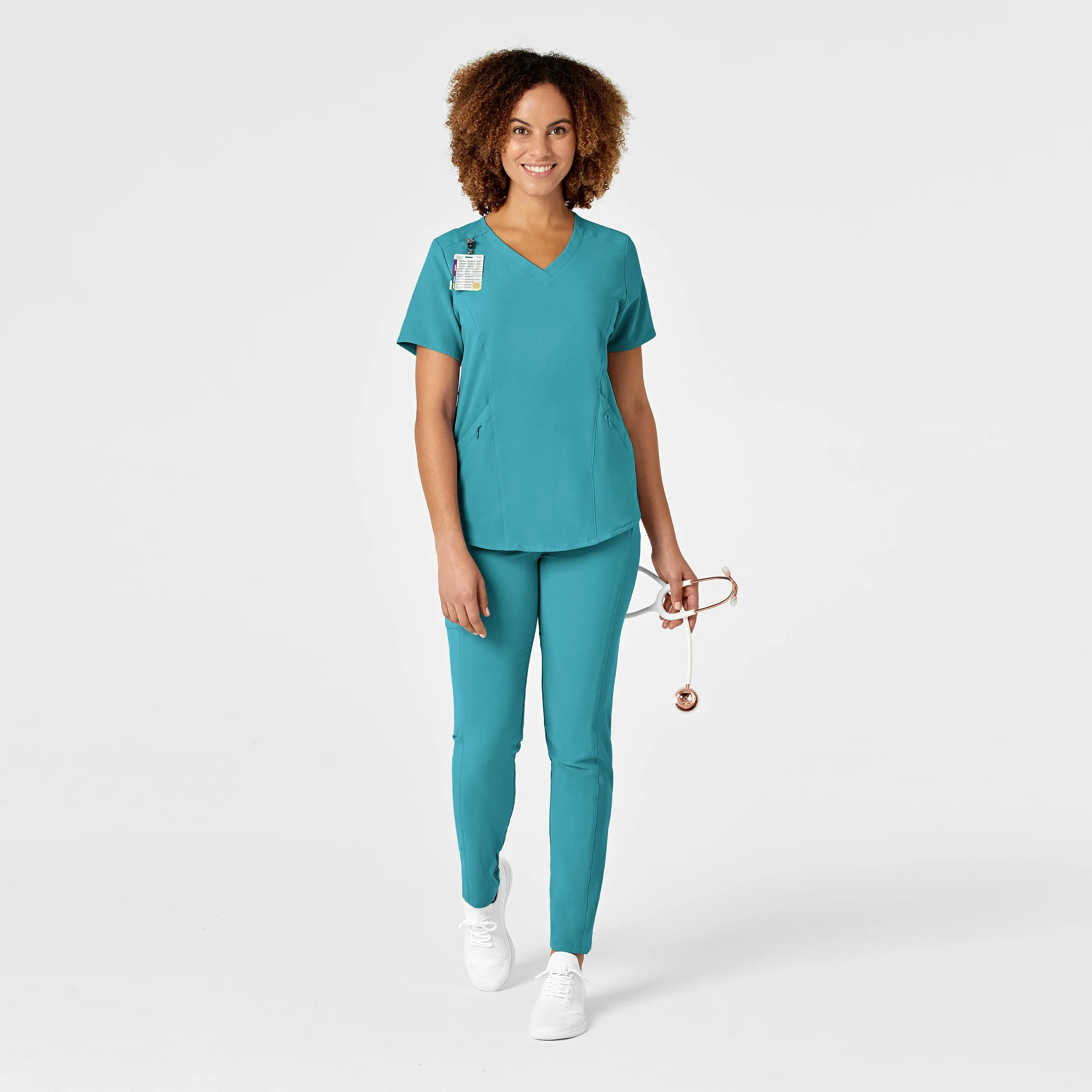 RENEW 6134 V-Neck Scrub Top Teal Blue