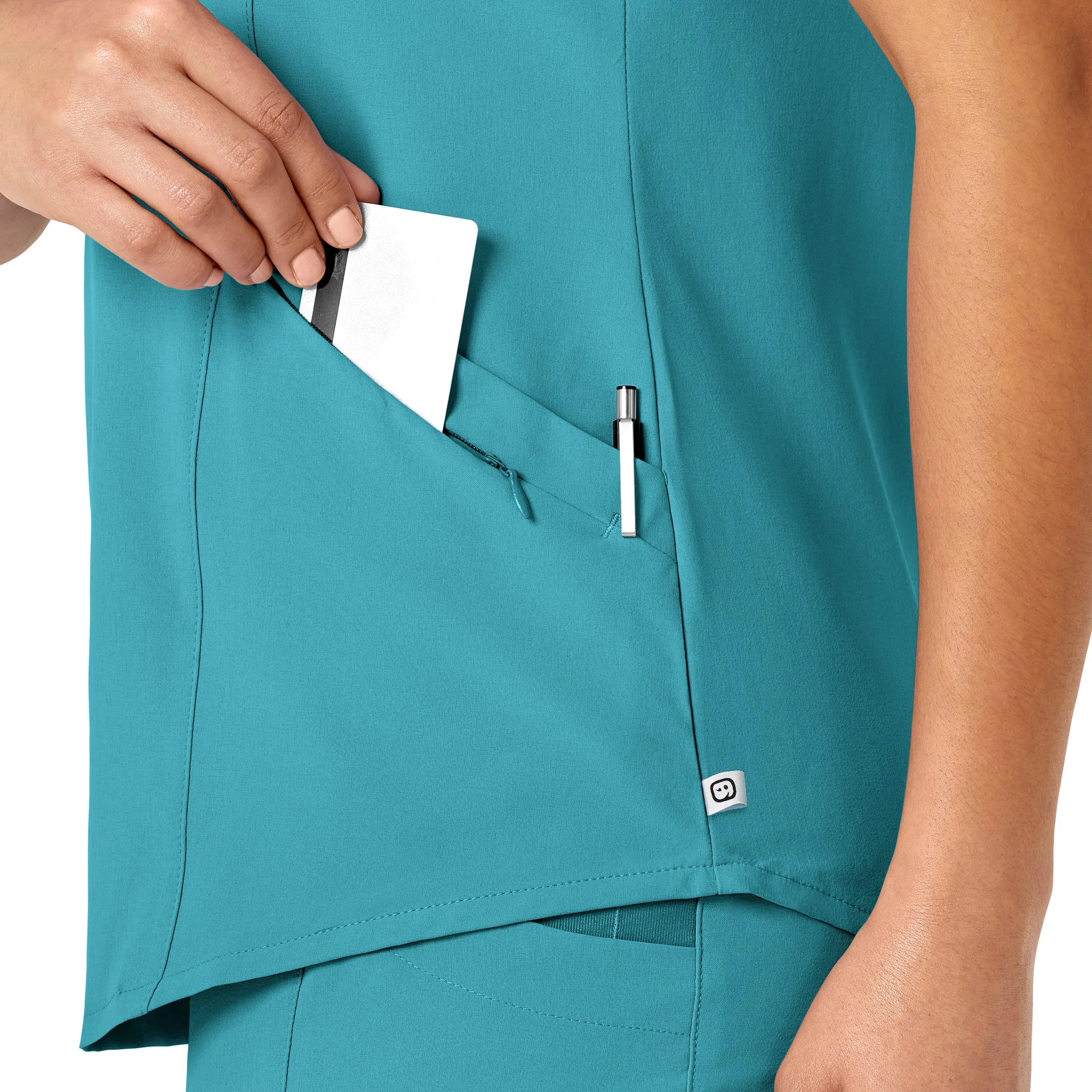 RENEW 6134 V-Neck Scrub Top Teal Blue