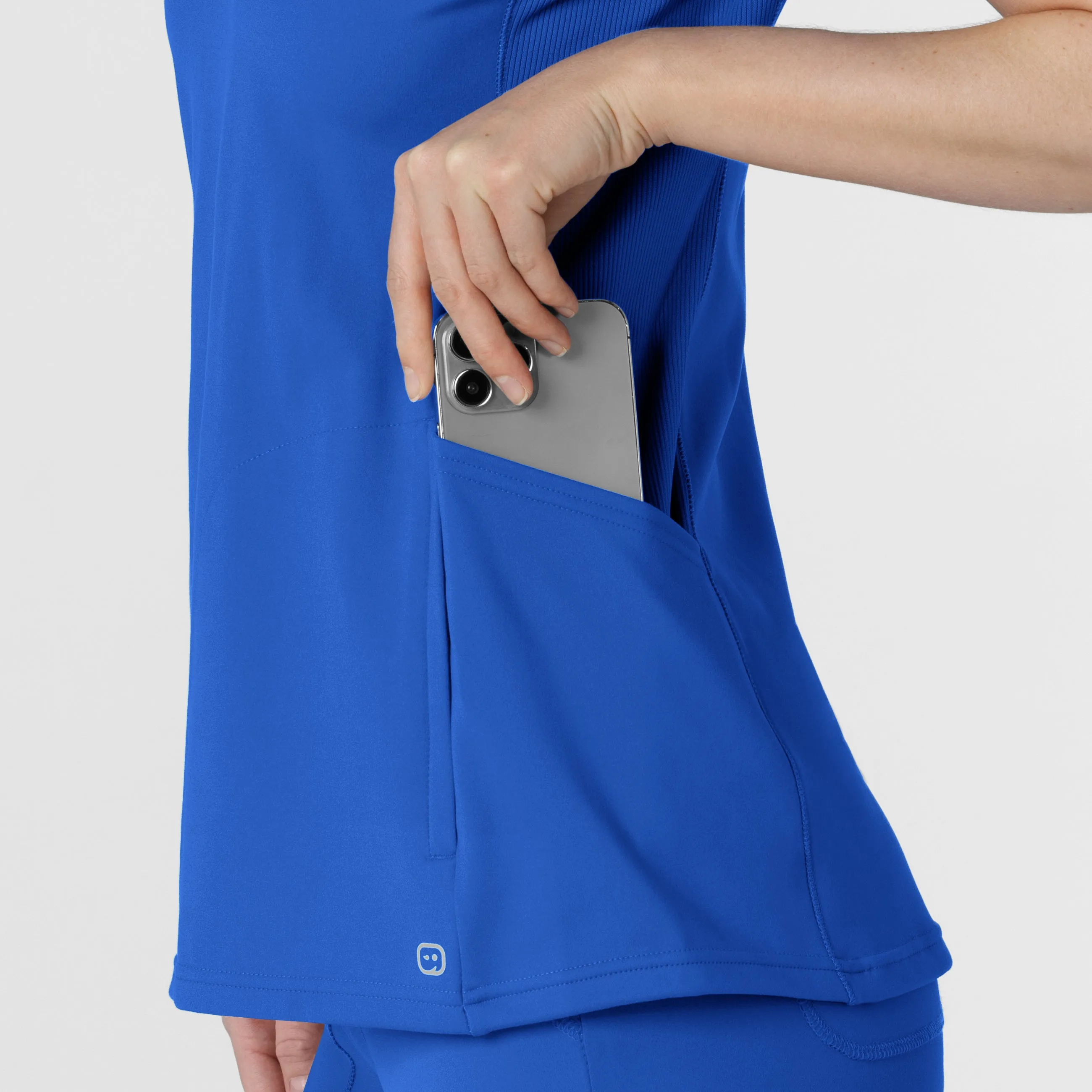 RENEW 6259 Knit Flex-n-Reach V-Neck Raglan Scrub Top Royal
