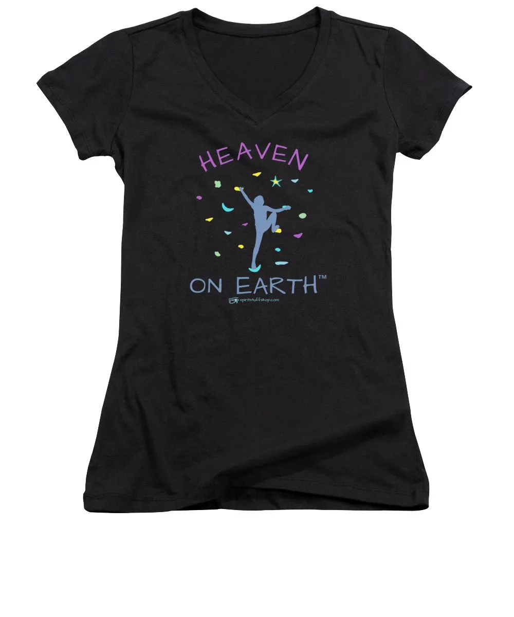 Rock Climbing Heaven On Earth - Women's V-Neck
