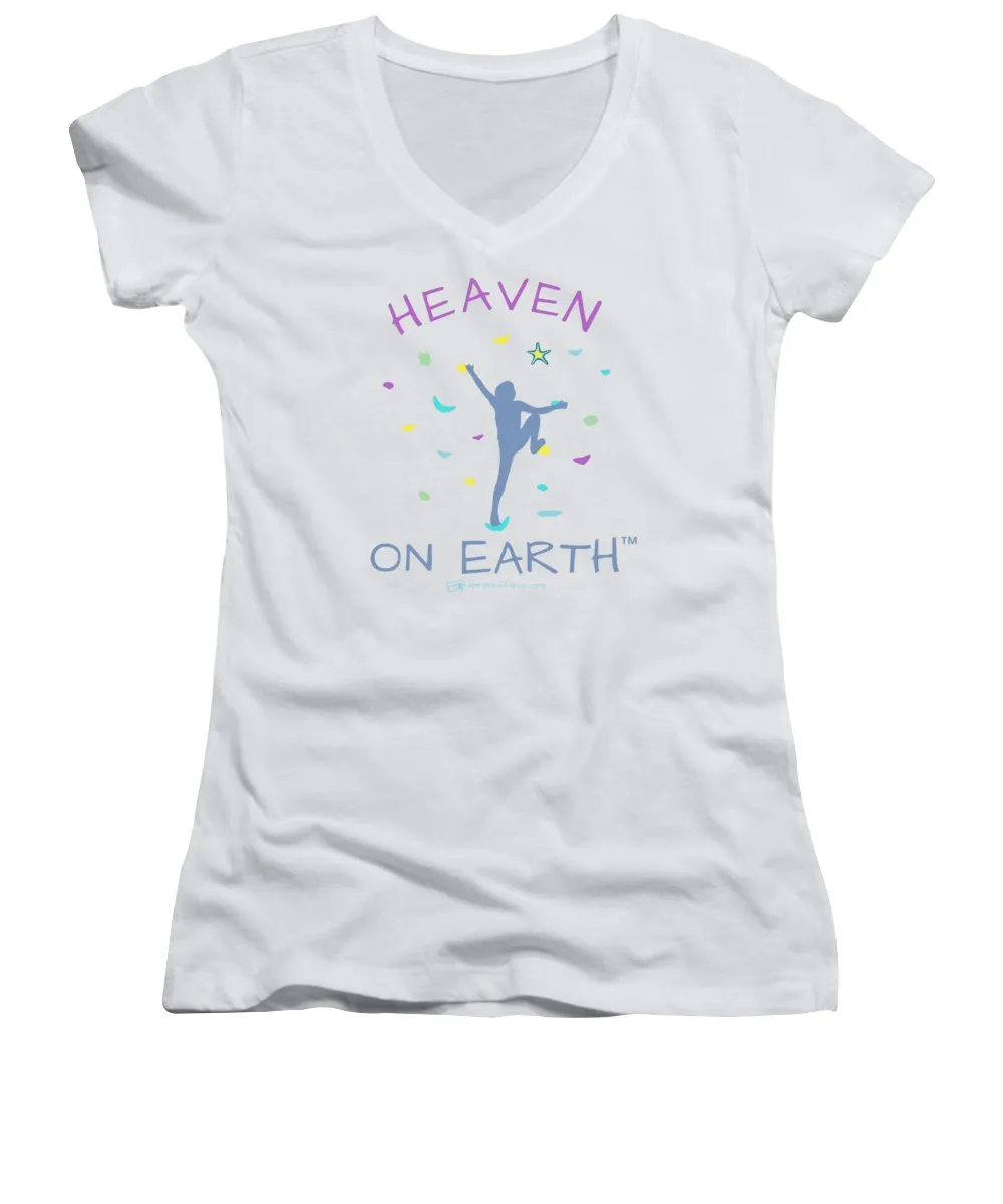 Rock Climbing Heaven On Earth - Women's V-Neck