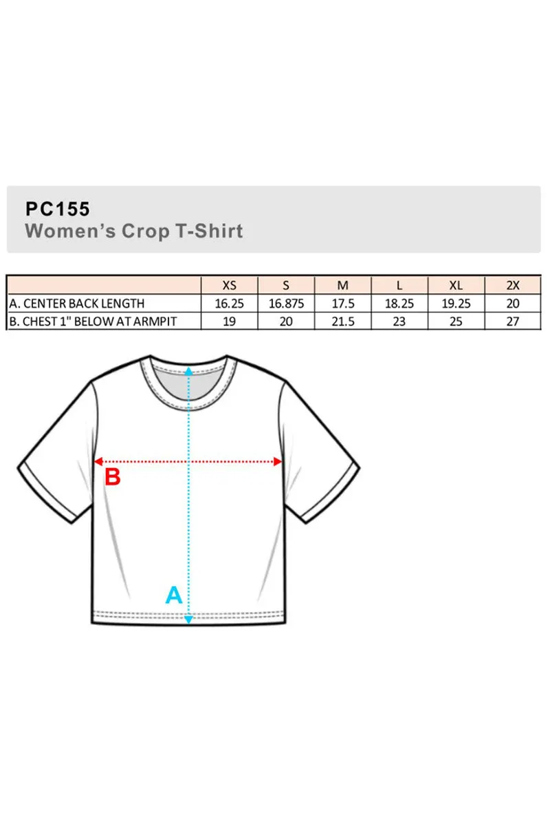 Rockin' Turquoise Women's Soft-Tek Blend Crop T-Shirt