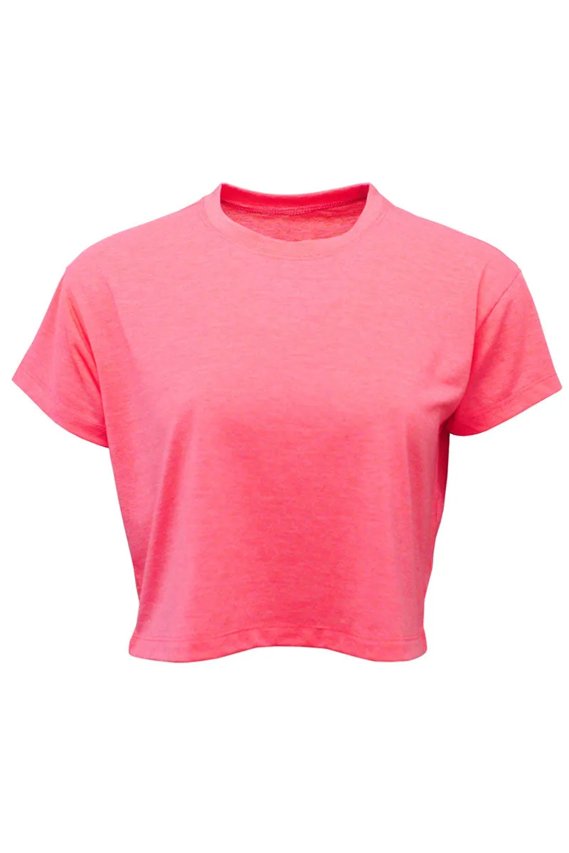 Rockin' Turquoise Women's Soft-Tek Blend Crop T-Shirt