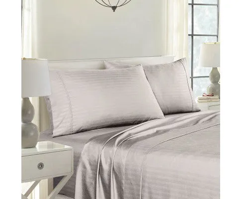 Royal Comfort Twin Pack Pillowcases Cooling Bamboo Blend Ultra Soft 51cm x 76cm 51 x 76cm - SILVER GREY