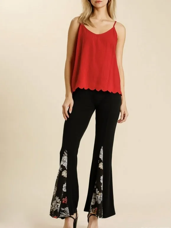 Scallop Hem Cami - Poppy Red FINAL SALE