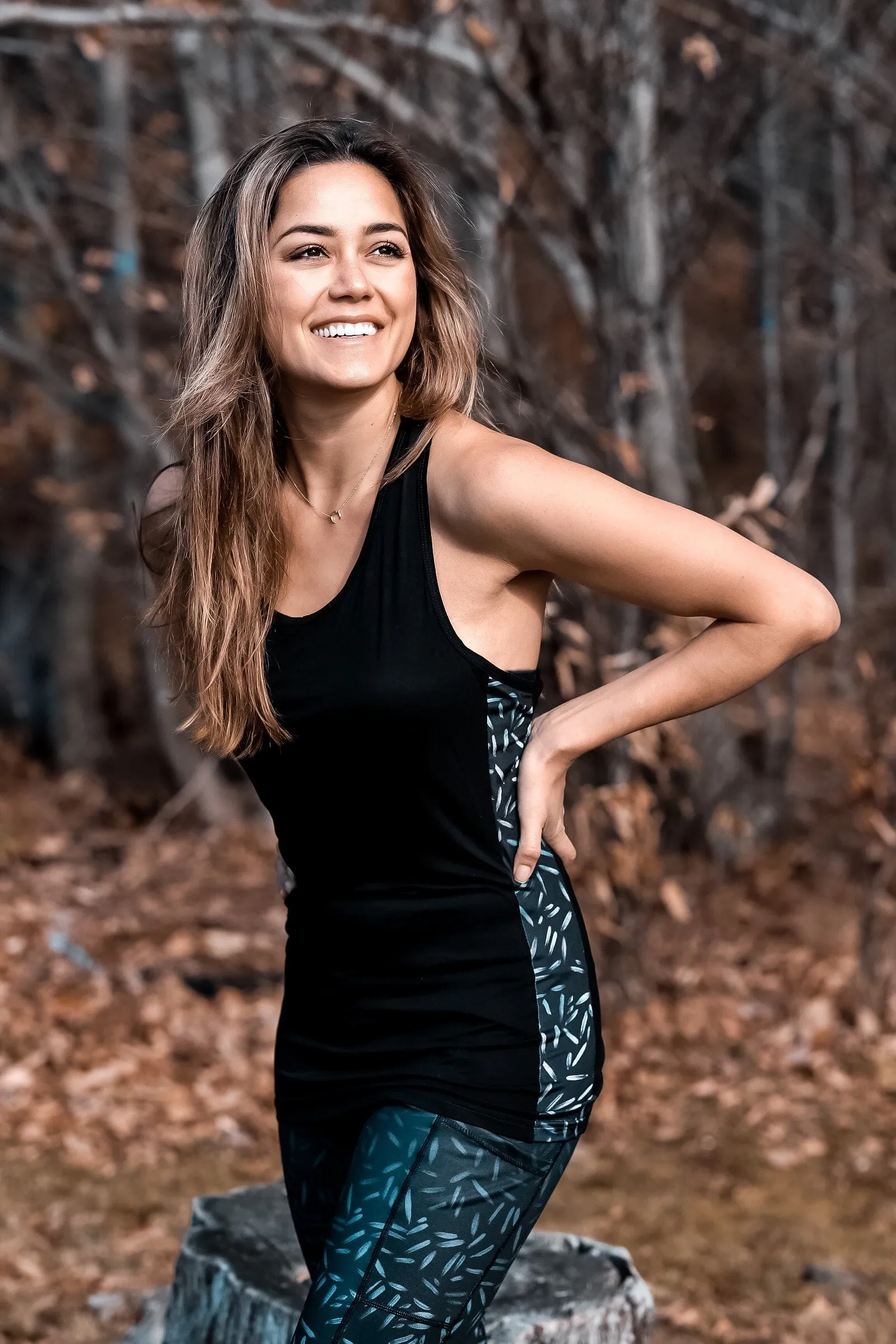Scattered Lines Vest Top