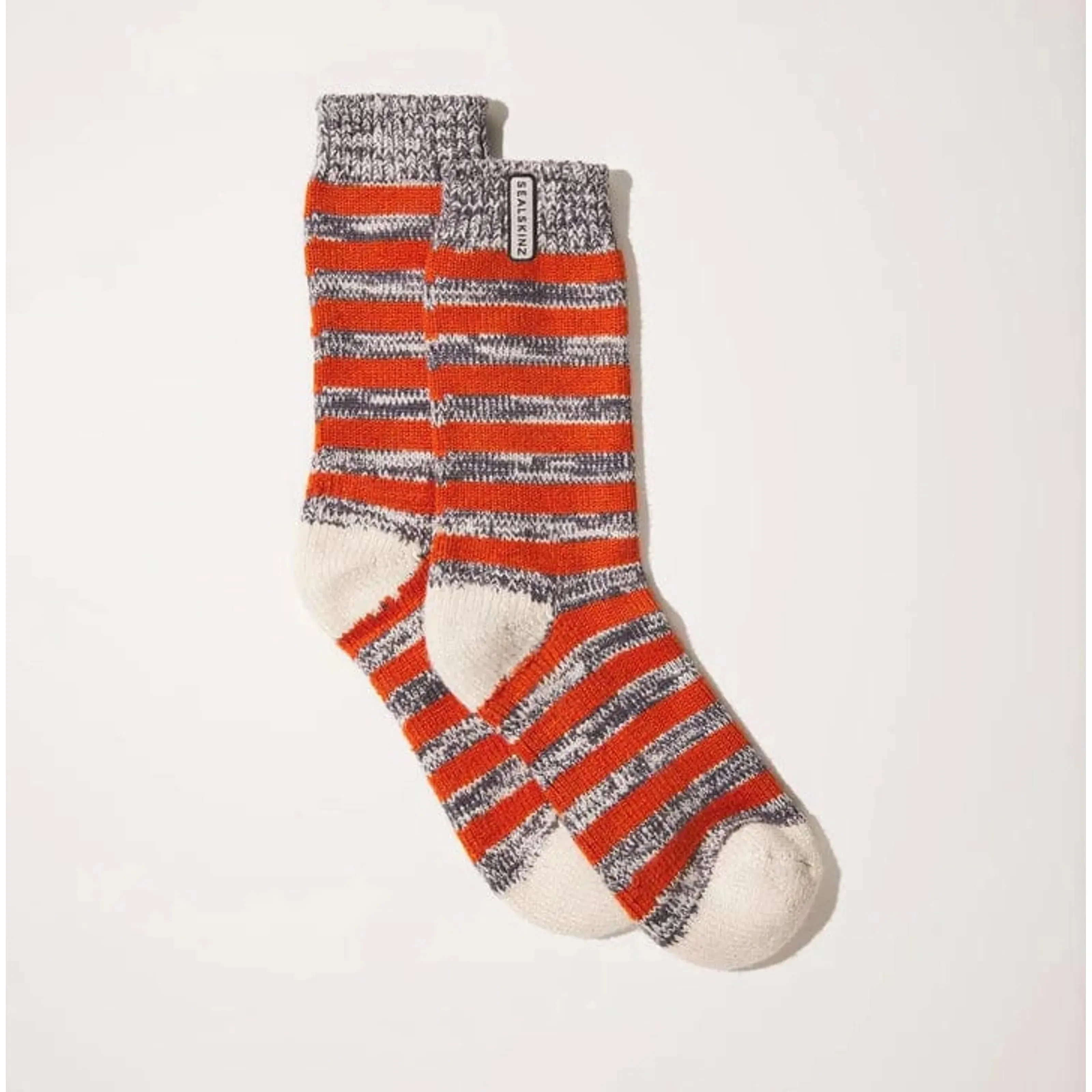 Sealskinz Mens Banham Bamboo Mid-Length Striped Socks
