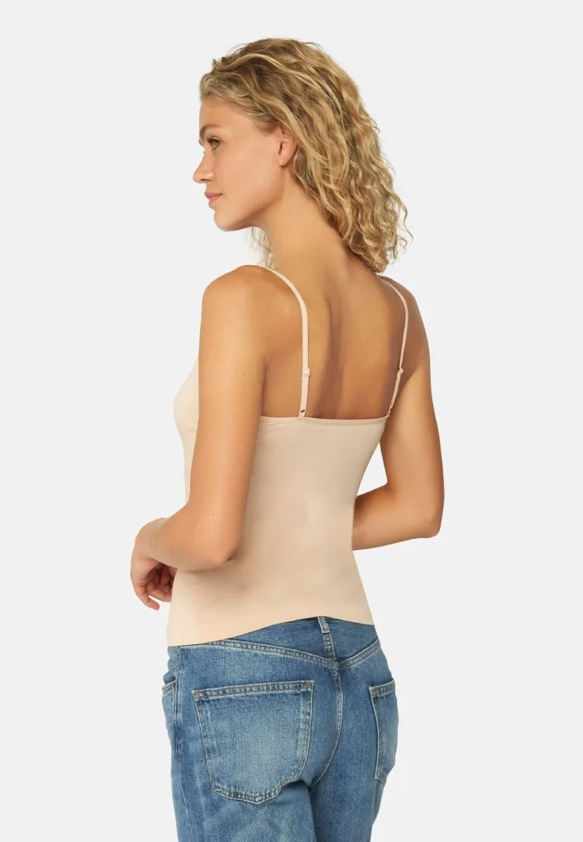 SEAMLESS BAMBOO SINGLET TOP