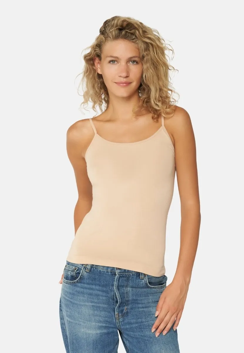 SEAMLESS BAMBOO SINGLET TOP