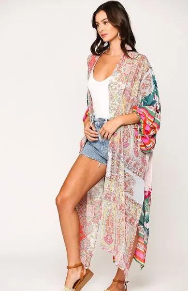 SEVEN WONDERS MAXI KIMONO