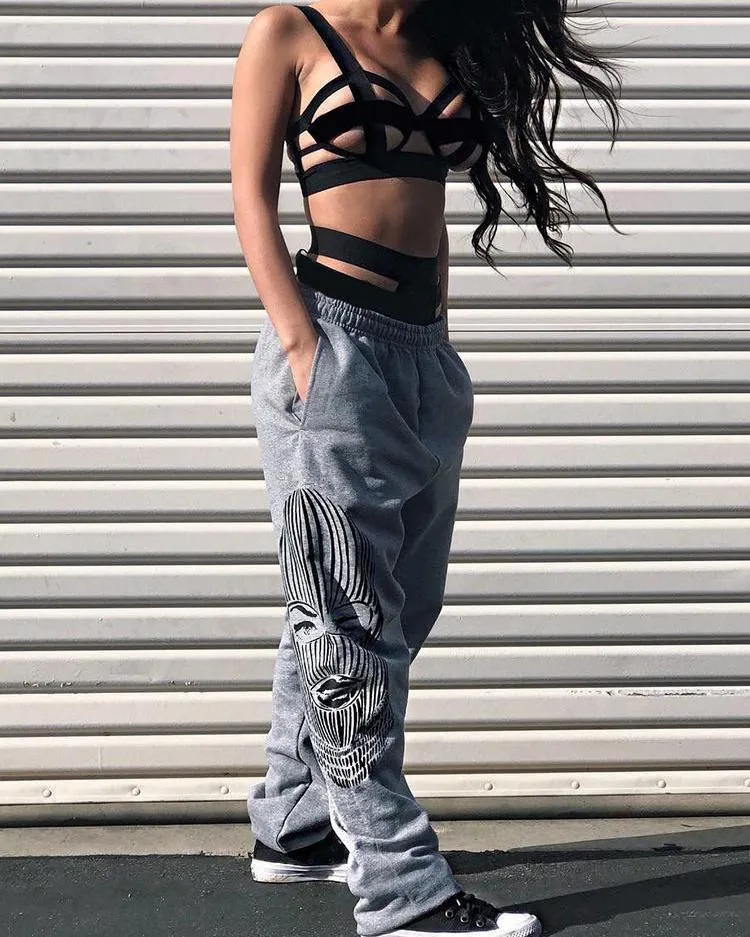 Sexy Bandage Hollow Out Lingerie Set