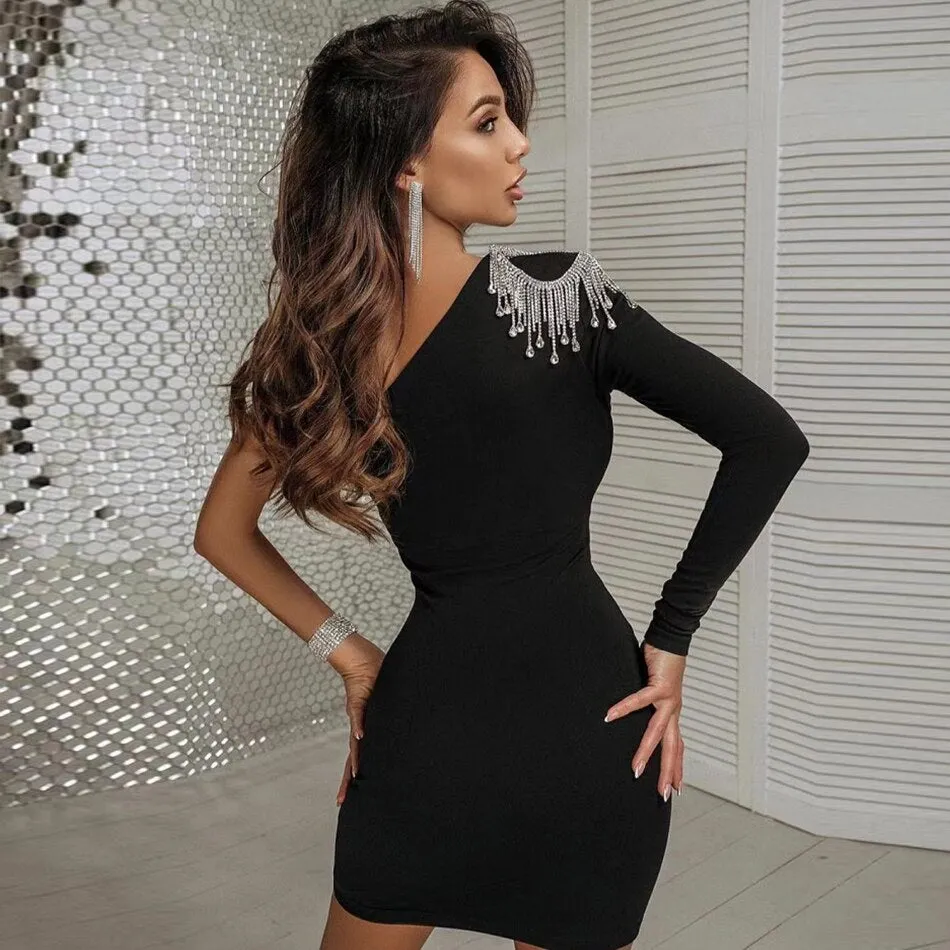 Sexy Hollow Out Mini Club Dress