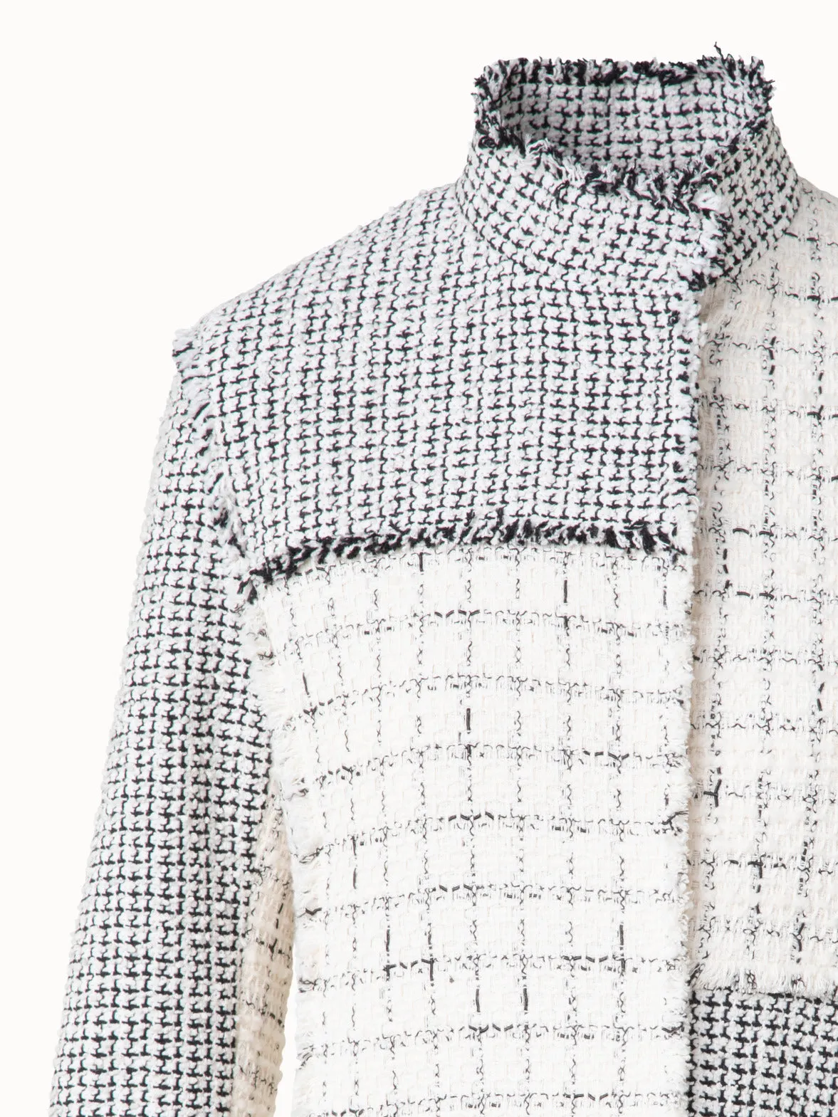 Short Jacket in Patchwork Tweed
