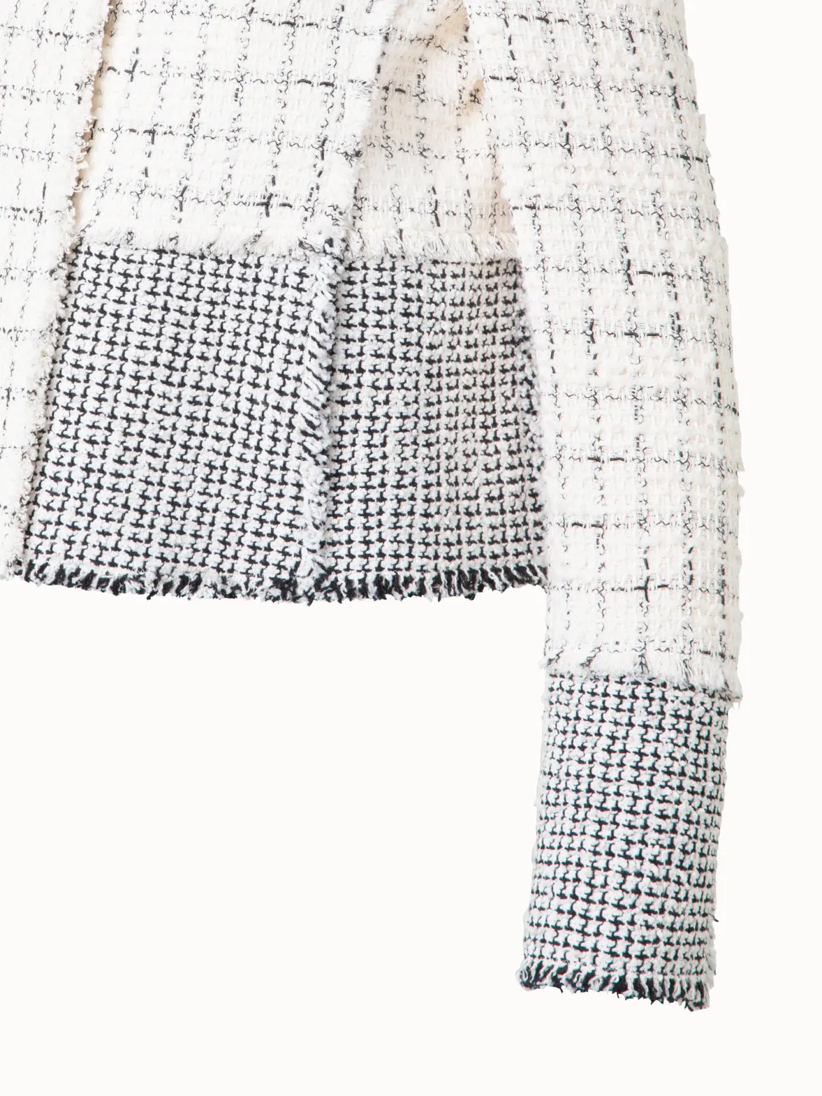 Short Jacket in Patchwork Tweed