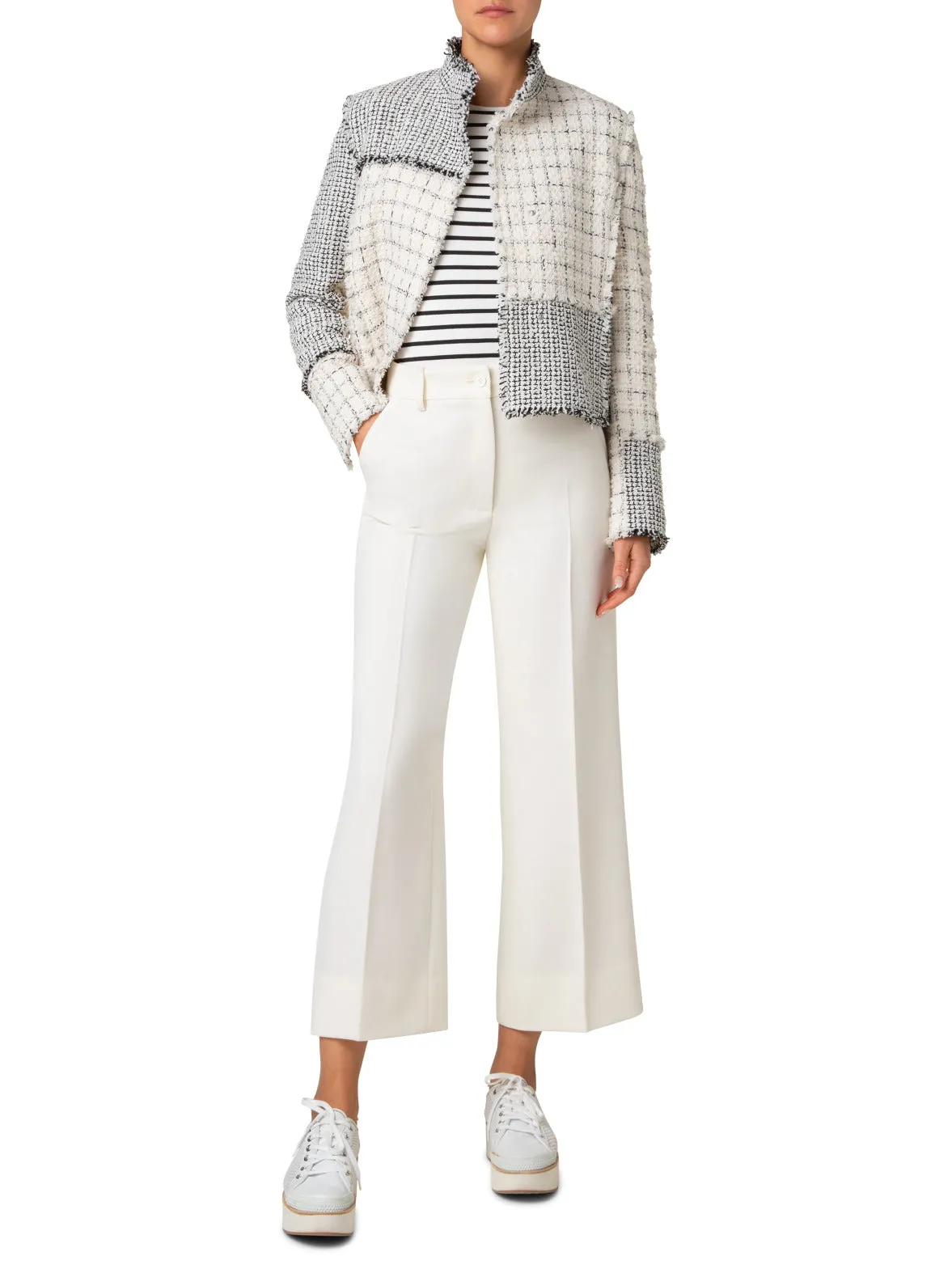 Short Jacket in Patchwork Tweed