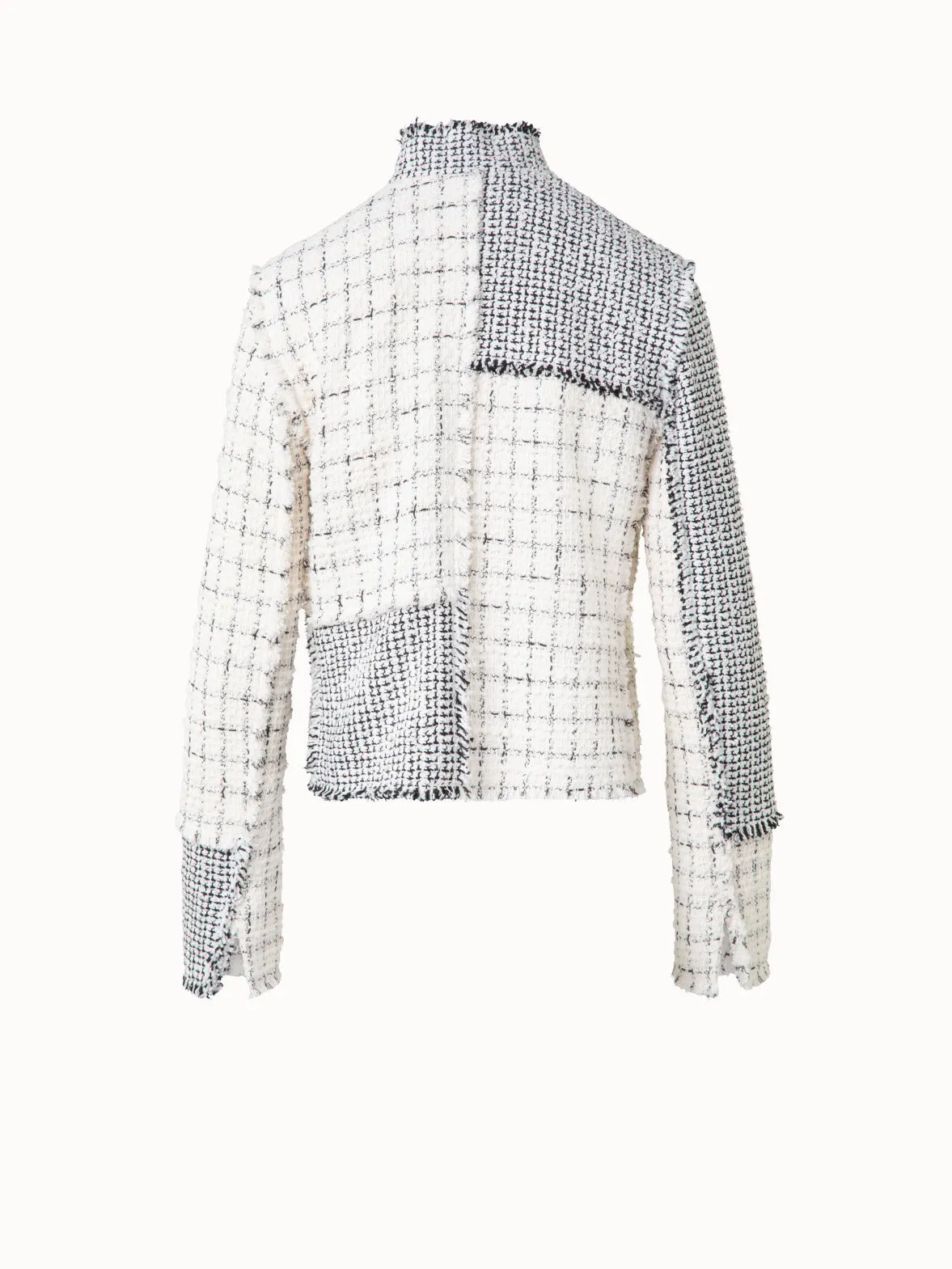 Short Jacket in Patchwork Tweed