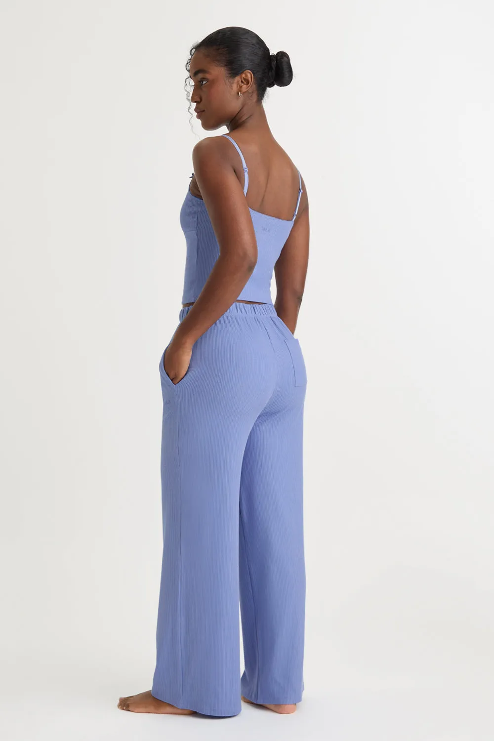SOFT LOUNGE PYJAMA CAMI TOP - CORNFLOWER BLUE