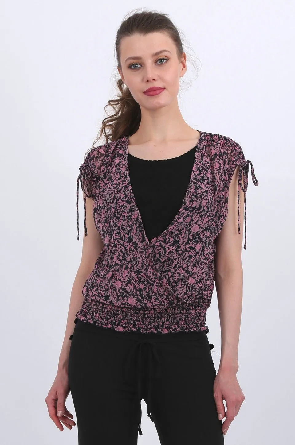 Sophie georgette overlay top in burgandi excluding black singlet