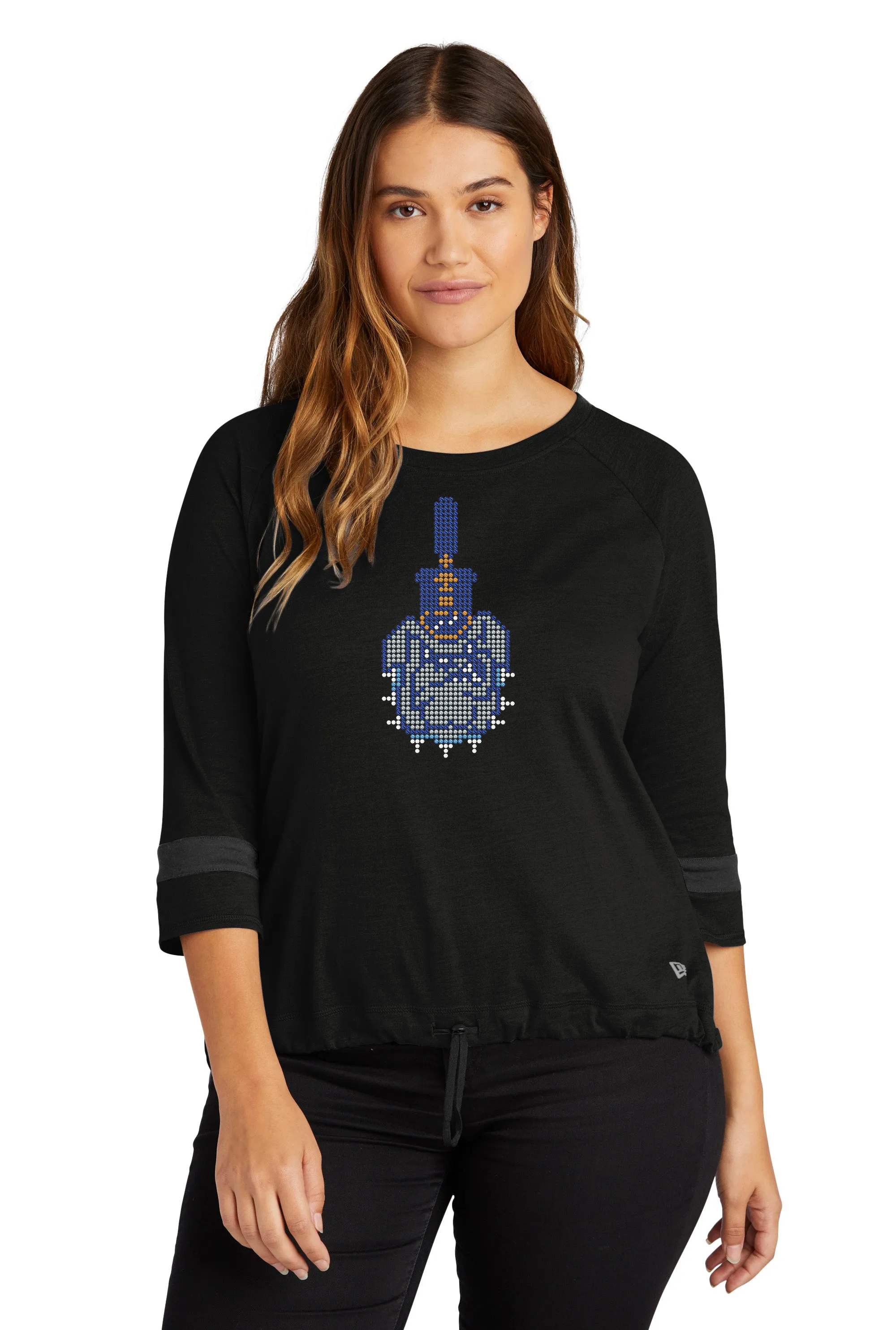 Spike Rhinestones New Era ® Ladies Tri-Blend 3/4-Sleeve Tee