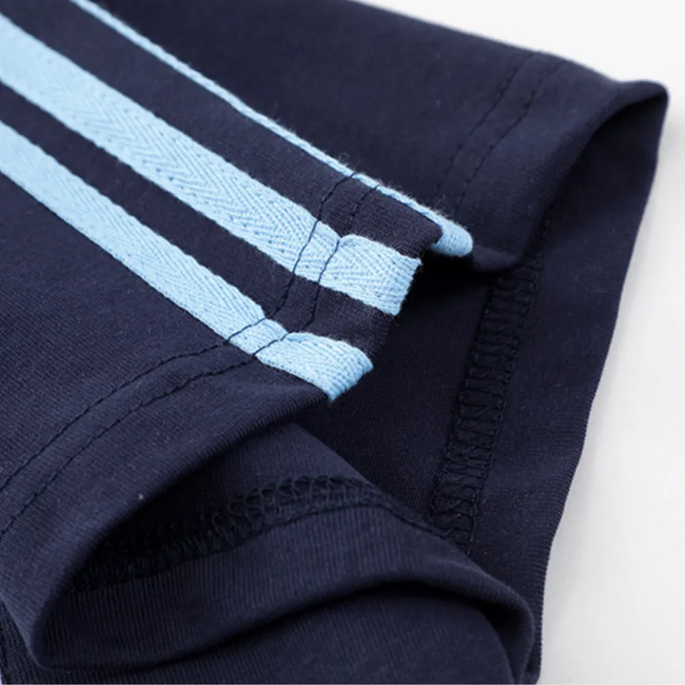 Sports Patchwork V-neck T-shirt