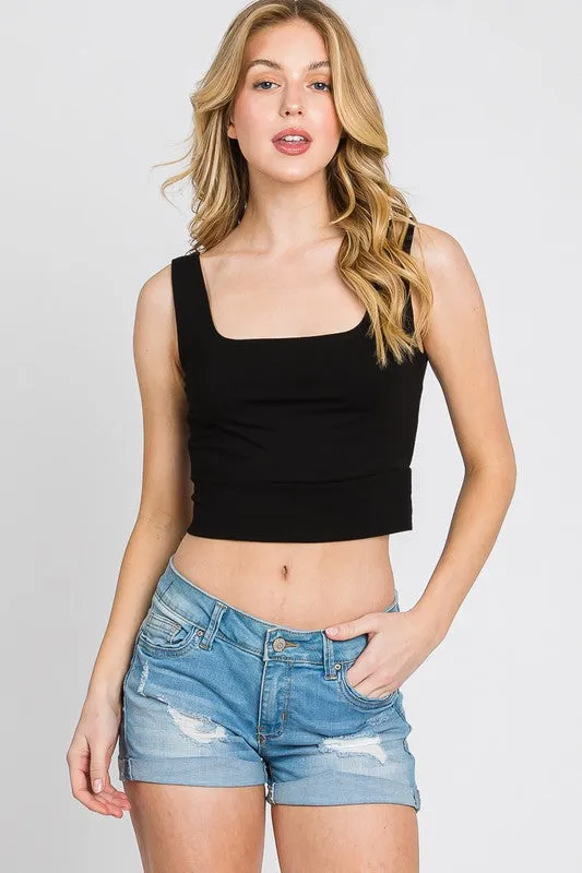 Square Neck Crop