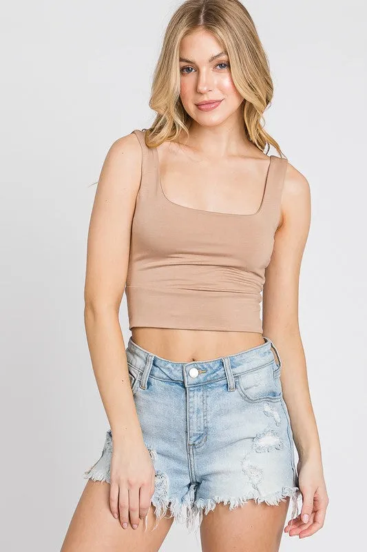 Square Neck Crop