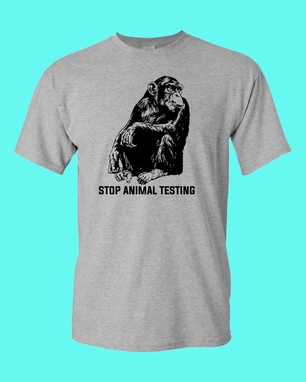 Stop Animals Testing T-shirt vegetarian T-shirt