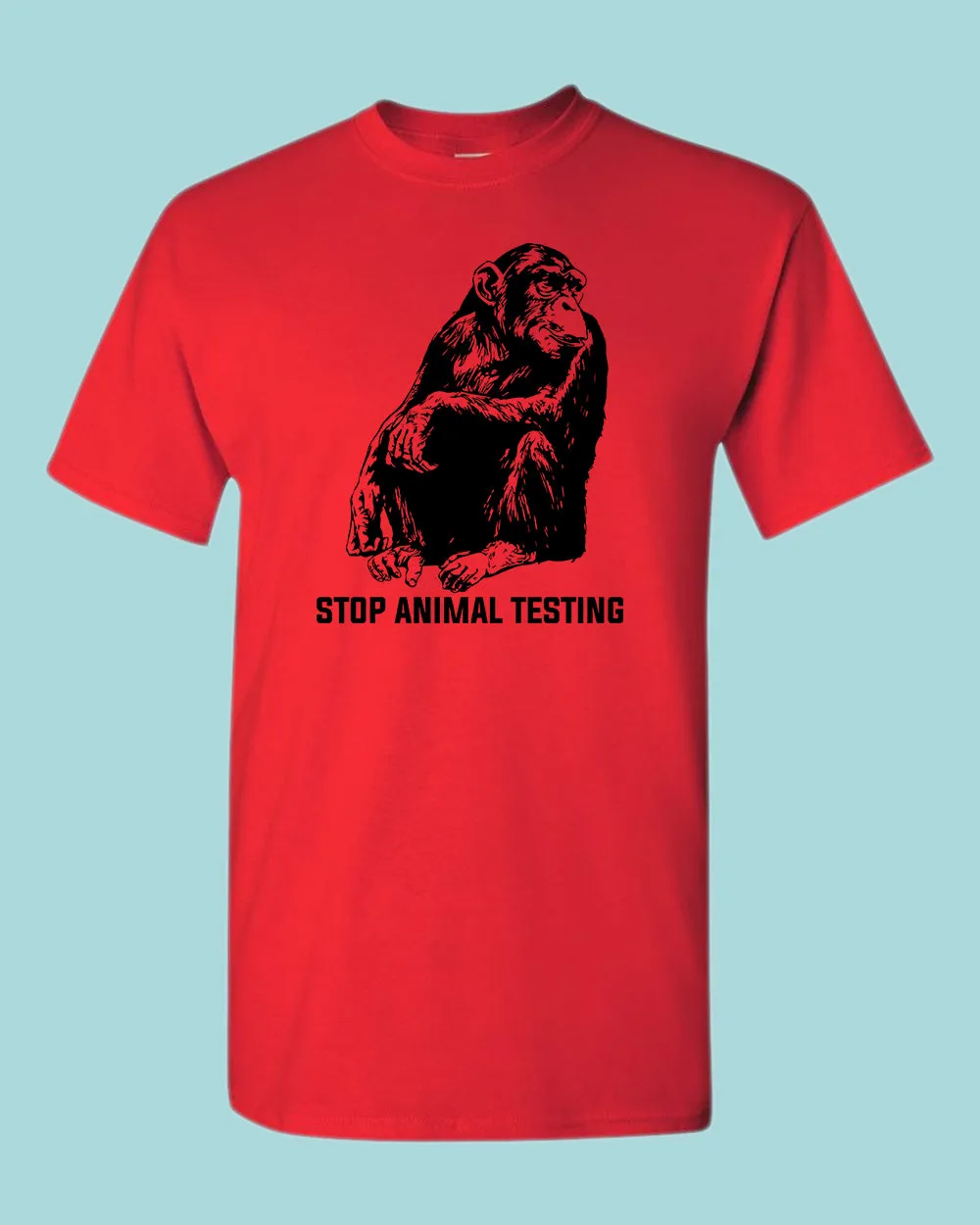 Stop Animals Testing T-shirt vegetarian T-shirt