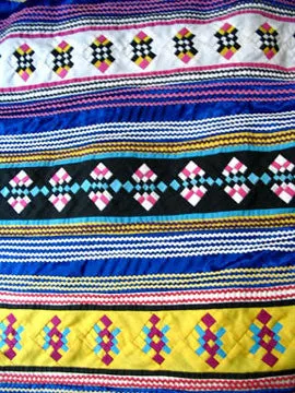 Stunning 4 Row Patchwork Seminole Skirt